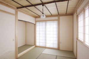 高台に建つ眺めのいい家