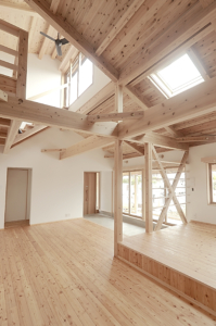 大きな屋根の家